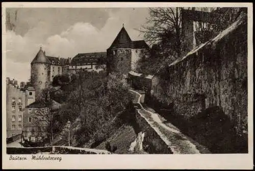 Ansichtskarte Bautzen Budyšin Mühlentorweg 1934