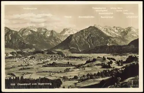 Oberstdorf (Allgäu) Panorama-Ansicht vom Jägersberg im bayr. Allgäu 1956