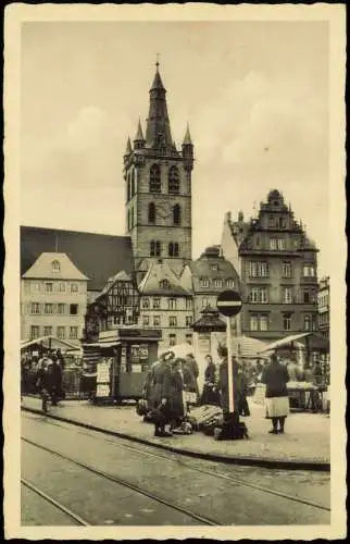 Ansichtskarte Trier SOUVENIR de TRÈVES Place du Marché 1951