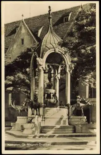 Ansichtskarte Kempten (Allgäu) St. Magnus-Brunnen 1951