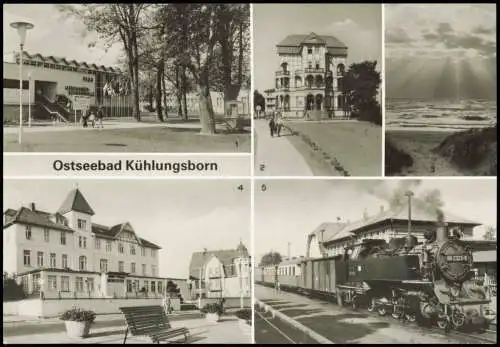 Kühlungsborn DDR Mehrbildkarte Molli Kleinbahn FDGB-Meerwasserschwimmhalle 1981