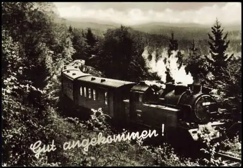 Foto Ansichtskarte  Eisenbahn: Gut angekommen! 1982