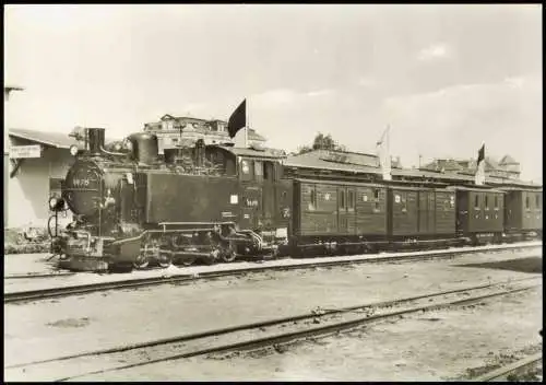 Traditionsbahn Radebeul Ost-Radeburg Schmalspurzug Bahnhof Radebeul-Ost 1981