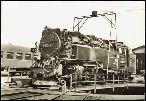 DDR Sammelkarte "Eisenbahnen" Dampflokomotive Lok der Baureihe 99 1980