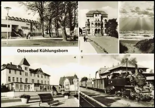 Kühlungsborn DDR Mehrbildkarte Molli Kleinbahn FDGB-Meerwasserschwimmhalle 1981