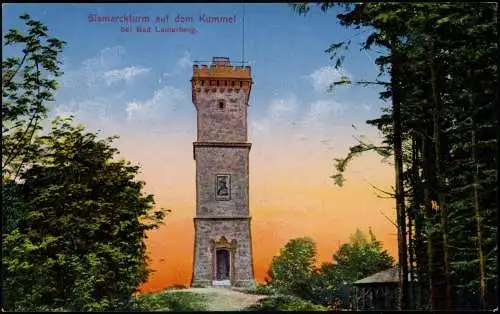 Ansichtskarte Bad Lauterberg im Harz Bismarckturm auf dem Kummel 1914