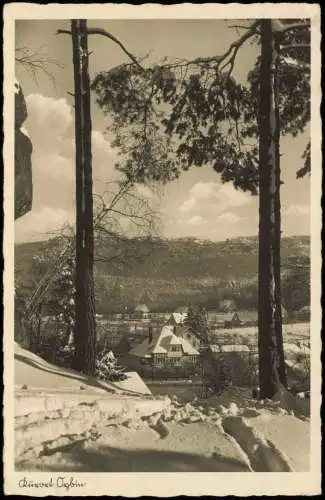 Oybin Umland-Ansicht Zittauer Gebirge Blick gegen die Felsengasse 1930