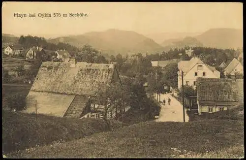 Ansichtskarte Oybin Hayn bei Oybin 1916   Bahnpost gelaufen (Bahnpoststempel)