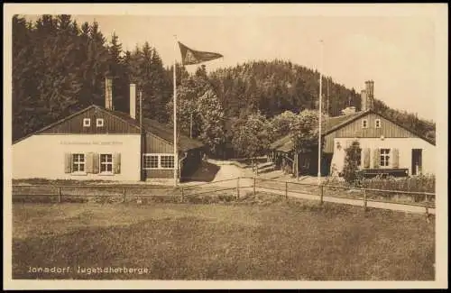 Ansichtskarte Jonsdorf Partie an der Jugendherberge 1940