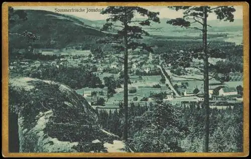 Ansichtskarte Jonsdorf Panorama-Ansicht Sommerfrische Jonsdorf 1910 Goldrand