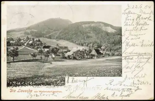 Waltersdorf-Großschönau (Sachsen) Die Lausche von Waltersdorf gesehen 1904