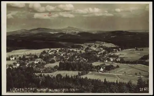 Lückendorf-Oybin Panorama-Ansicht LÜCKENDORF, LAUSITZER BERGE 1941