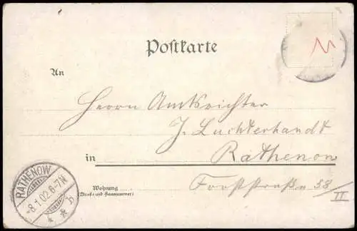 Ansichtskarte Leipzig  Reichsgericht 1902   gelaufen RATHENOW (Ankunftsstempel)