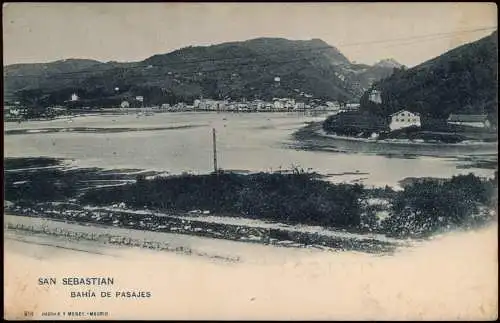 Postales San Sebastian Donostia / Donosti BAHÍA DE PASAJES 1911