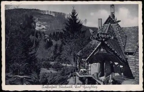 Ansichtskarte Bad Harzburg Cafe Winuwuk - Seitenansicht 1938