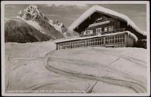 Lenggries Almwirtschaft-Latscheneck mit Wetterstein im Winter 1938