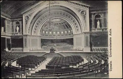 Postcard Uppsala Upsala Universitetets Aula. 1912