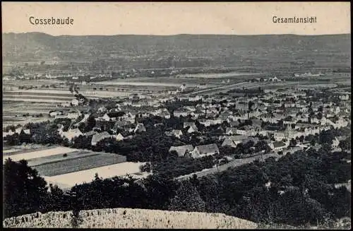 Ansichtskarte Cossebaude-Dresden Blick über die Stadt 1912