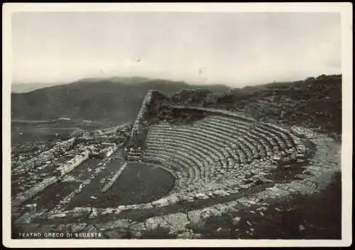 Postcard .Griechenland Griechenland TEATRO GRECO DI SEGESTA 1950