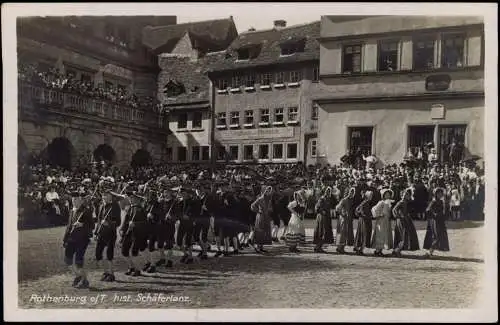 Ansichtskarte Rothenburg ob der Tauber Markt Schäfflertanz - Fotokarte 1929