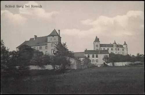 Postcard Remich Réimech Schloß Berg 1911