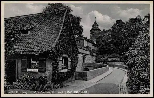 Ansichtskarte Nürnberg Am Vestnertor, aus guter alter Zeit 1931