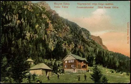 Kohlbach Kolbachy Studenec Tátra Hohe Tatra Hotel Gemse Tatry 1915