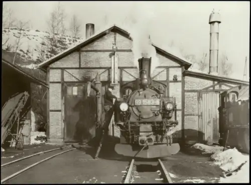 Erzgebirge Schmalspurbahn Wolkenstein Jöhstadt  Lokschuppen Eisenbahn 1974/1982