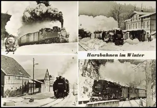 Dampflokomotiven Harz  Winter Alexisbad Bahnhof Eisfelder Talmühle uvm. 1982