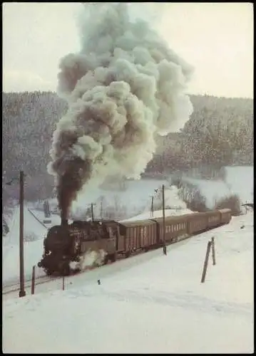 Ansichtskarte  Dampflokomotive Personenzug Dampflok 95 0030 mit P 18005 1983