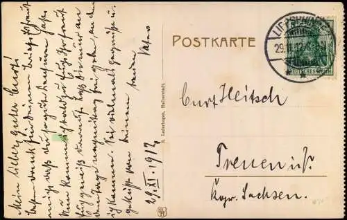 Ansichtskarte Bad Lippspringe Verlobungstempel mit Brücke. 1912