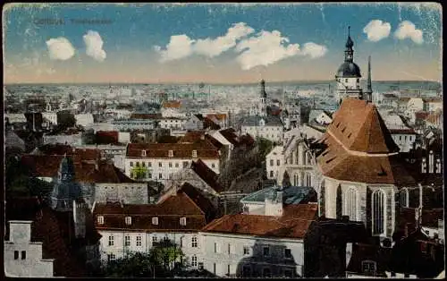 Ansichtskarte Cottbus Totalansicht mit Oberkirche 1926