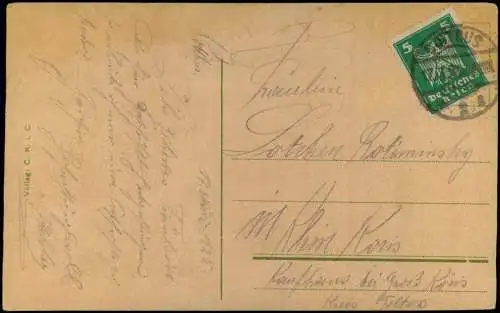 Ansichtskarte Cottbus Totalansicht mit Oberkirche 1926