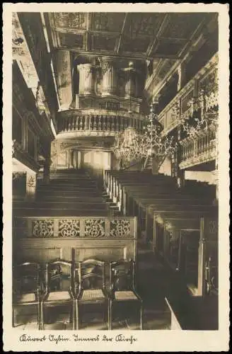 Ansichtskarte Oybin Inneres der Kirche - Orgel 1930