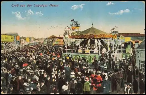 Ansichtskarte Leipzig Leipziger Messe Rummel 1917