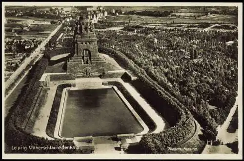 Ansichtskarte Leipzig Völkerschlachtdenkmal Original Fliegeraufnahme 1940