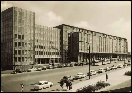 Ansichtskarte Leipzig Hauptpostamt zur DDR-Zeit 1964