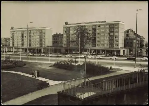 Ansichtskarte Leipzig Stadtteilansicht, Partie am Georgring zur DDR-Zeit 1968