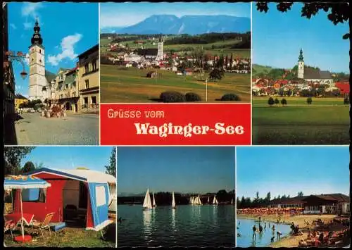 Ansichtskarte Waging am See Grüsse vom Waginger-See (Mehrbildkarte) 1981