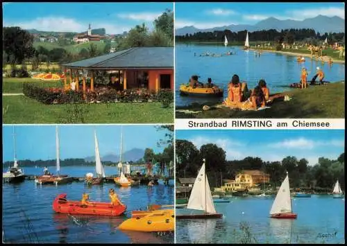 Rimsting am Chiemsee (LK Rosenheim) Mehrbildkarte mit 4 Ortsansichten 1980