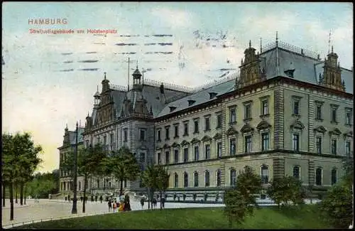 Ansichtskarte Hamburg Strafjustizgebäude am Holstenplatz 1909