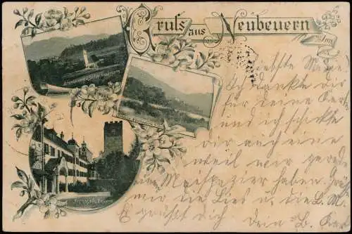 Neubeuern (Lk Rosenheim) Gruss aus... Schloss Neubeuern 3 Bild 1898