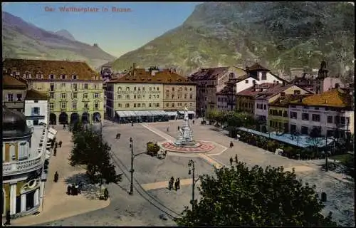 Cartoline Bozen Bolzano Walterplatz - Südtirol 1912