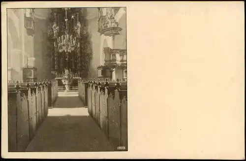 Ansichtskarte Wilhermsdorf LK Fürth Pfarrkirche von innen - Altar 1917