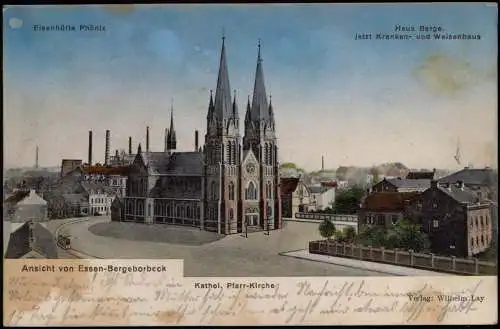 Bergeborbeck-Essen (Ruhr) Eisenhütte Phönix Kirche Waisenhaus 1917