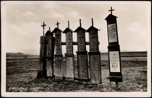 Ansichtskarte .Bayern Bayerischer Wald Totenbretter - Fotokarte 1930