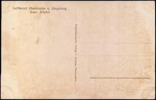 Ansichtskarte Oberstaufen Landkarten Ak Künstlerkarte Eugen Felle Isny 1912