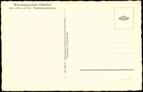 Ansichtskarte Oberhof (Thüringen) Skisprungschanze - Wettkampf 1936