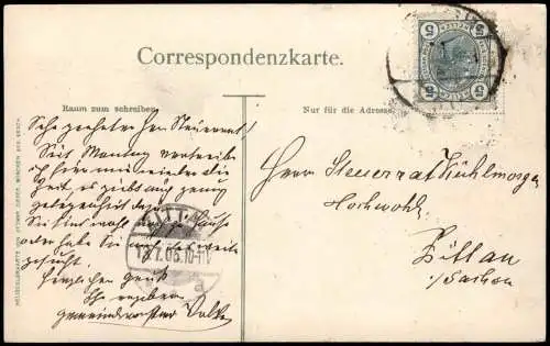 Postcard Karlsbad Karlovy Vary Der neue Sprudel. Damen 1905