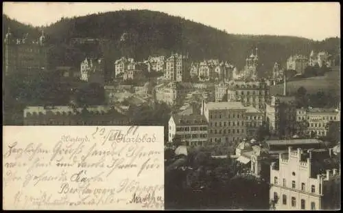 Postcard Karlsbad Karlovy Vary Westend 1901